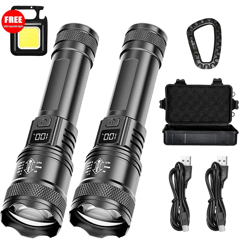 2000 Lumen rechargeable flashlight