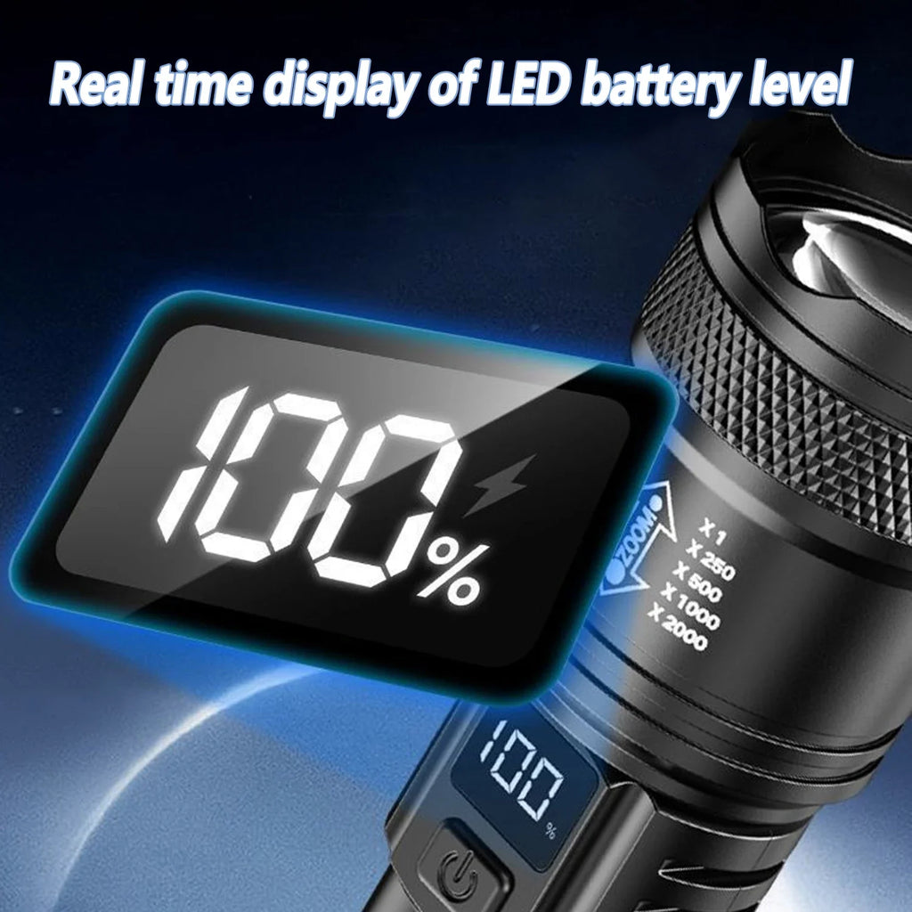 2000 Lumen rechargeable flashlight