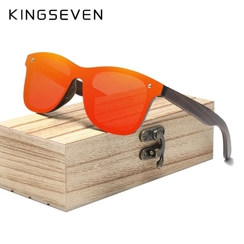 Bamboo earpiece sunglasses
