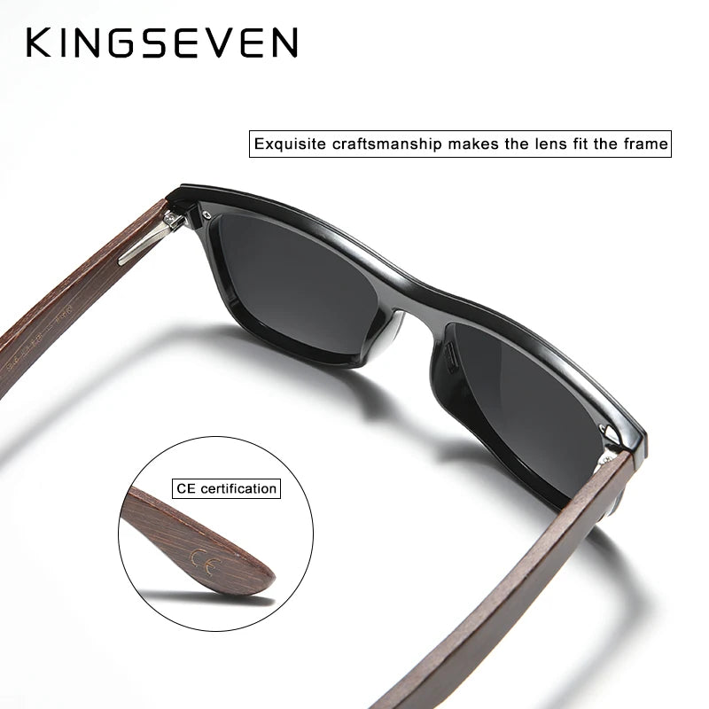 Bamboo earpiece sunglasses