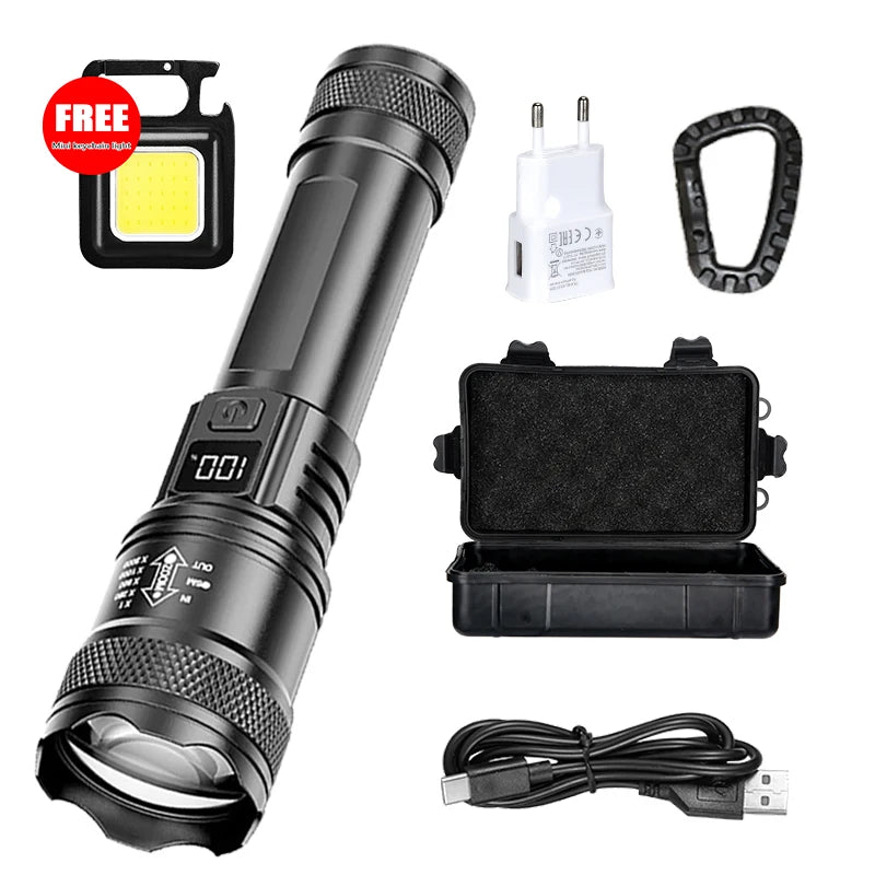 2000 Lumen rechargeable flashlight