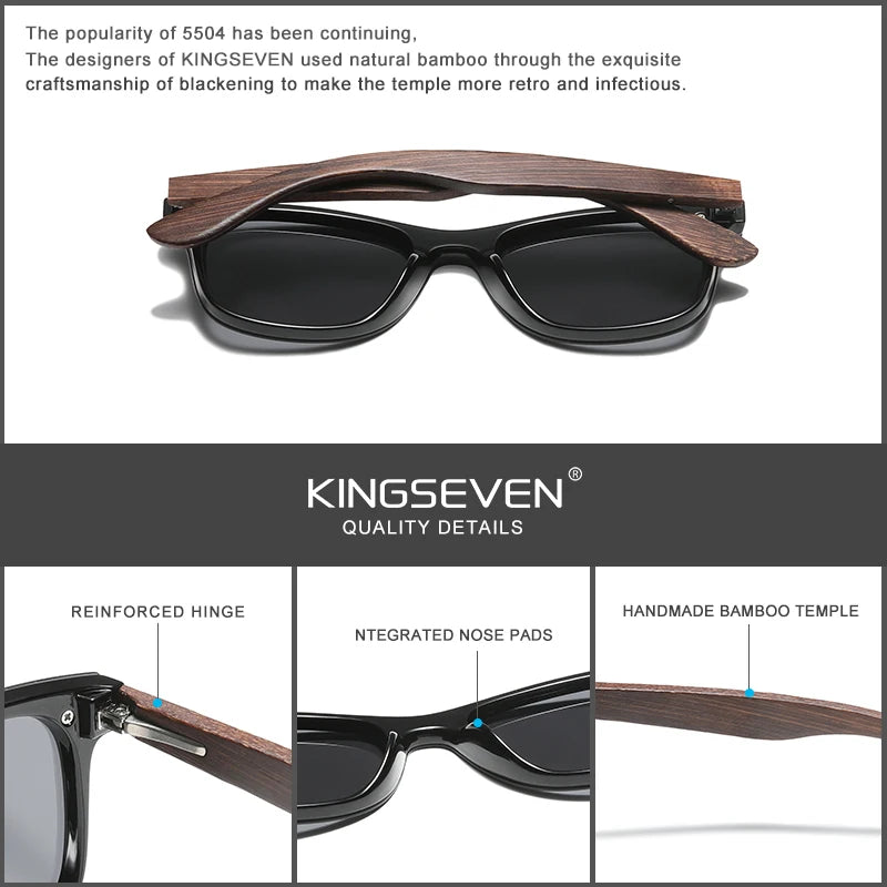 Bamboo earpiece sunglasses