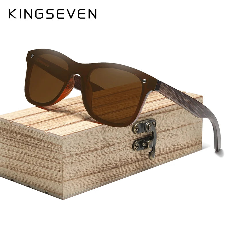 Bamboo earpiece sunglasses