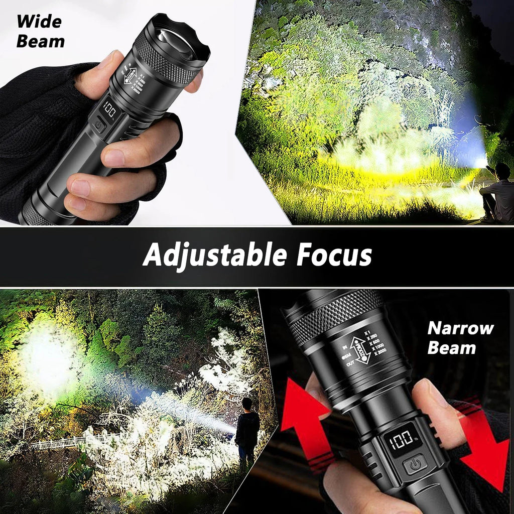 2000 Lumen rechargeable flashlight
